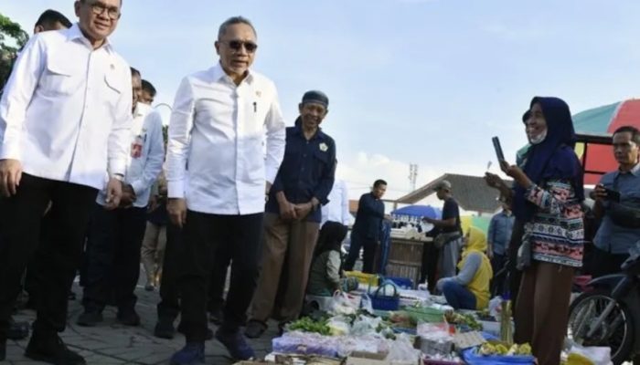 Menko Pangan dan Mendag tinjau pasar Sidoarjo pastikan bahan pokok aman