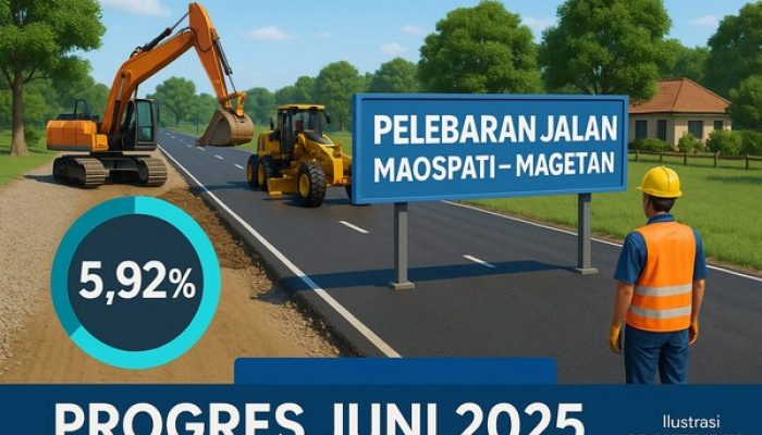Proyek Pelebaran Jalan Maospati–Magetan Lampaui Target: Strategis Dukung Konektivitas Wilayah Perbatasan