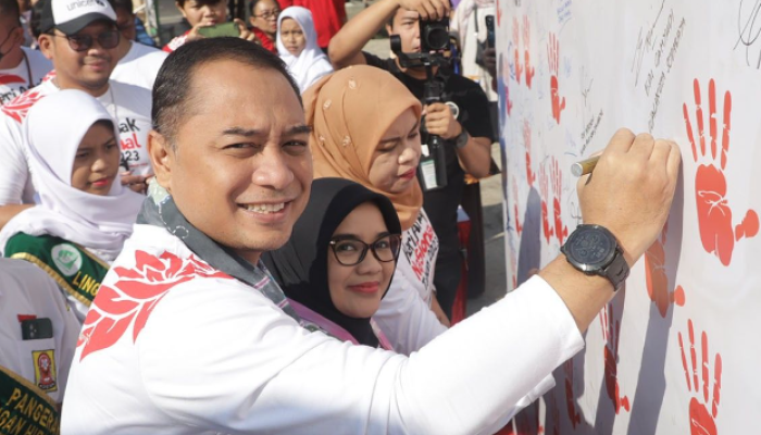 Rayakan Hari Anak Nasional, Pemkot Surabaya Ajak Ratusan Anak Senam Ceria hingga Panen Bareng
