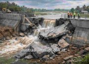 Proyek Dam Pelimpah Sungai Tanggul Rp15 Miliar di Jember Ambrol Saat Masih Tanggung Jawab Kontraktor