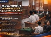 Jaksa Tuntut Dua Mahasiswa 1,5 Tahun Penjara di Kasus Dugaan Pemerasan Kadisdik Jatim