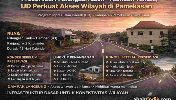 Preservasi Jalan Palengaan Laok–Tlambah Tuntas, Mobilitas Warga Pamekasan Kian Lancar