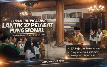 Bupati Tulungagung Lantik 27 Pejabat Fungsional, Tegaskan ASN Tak Boleh Setengah Hati