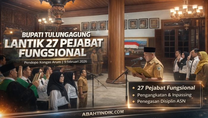 Bupati Tulungagung Lantik 27 Pejabat Fungsional, Tegaskan ASN Tak Boleh Setengah Hati