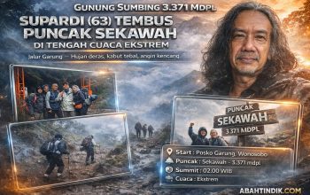 Gunung Sumbing 3.371 Mdpl: Supardi (63) Tembus Puncak Sekawah di Tengah Cuaca Ekstrem