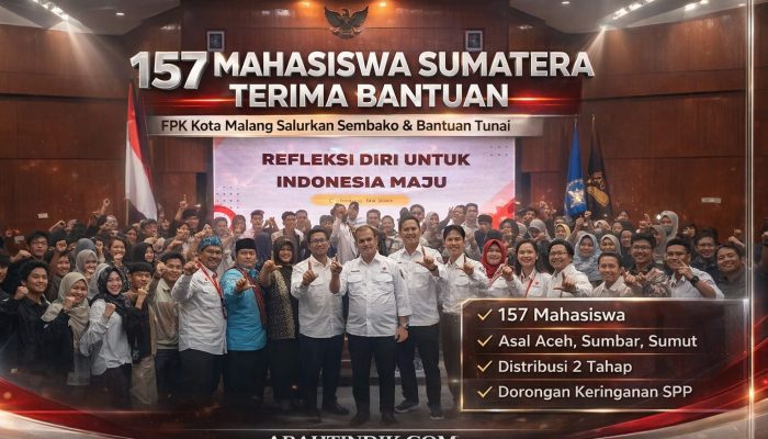 157 Mahasiswa Asal Sumatera Terdampak Bencana Terima Bantuan, FPK Kota Malang Desak Kampus Beri Keringanan SPP