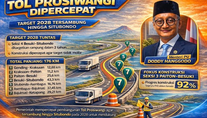 Tol Prosiwangi Dikebut, Pemerintah Targetkan Sambungan hingga Situbondo Tuntas 2028