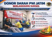 Donor Darah PWI Jatim Sukses, Semarak HPN 2026 di Surabaya