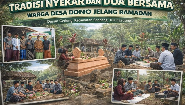 Jelang Ramadan, Warga Desa Dono Gelar Tradisi Nyekar dan Doa Bersama