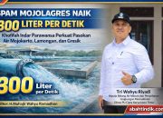 SPAM Mojolagres Naik 300 Liter per Detik, Khofifah Indar Parawansa Perkuat Pasokan Air Mojokerto, Lamongan, dan Gresik