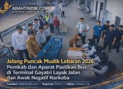 Jelang Puncak Mudik Lebaran 2026, Pemkab dan Aparat Pastikan Bus di Terminal Gayatri Layak Jalan dan Awak Negatif Narkoba