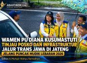 Wamen PU Diana Kusumastuti Tinjau Posko dan Infrastruktur Jalur Trans Jawa di Jateng Jelang Puncak Mudik Lebaran 2026