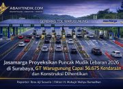 Jasamarga Proyeksikan Puncak Mudik Lebaran 2026 di Surabaya, GT Warugunung Capai 36.675 Kendaraan dan Konstruksi Dihentikan