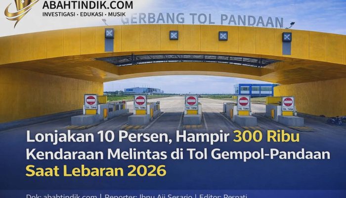 Hampir 300 Ribu Kendaraan Melintas di Tol Gempol–Pandaan Saat Lebaran 2026 , Lonjakan Sebesar 10 Persen