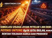 Simulasi Usaha Ayam Petelur 1.000 Ekor: Potensi Untung Rp14 Juta/Bulan, Namun Rentan Tekanan Harga dan Produksi