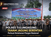 Polres Tulungagung Tanam Jagung Serentak. Perkuat Ketahanan Pangan Nasional