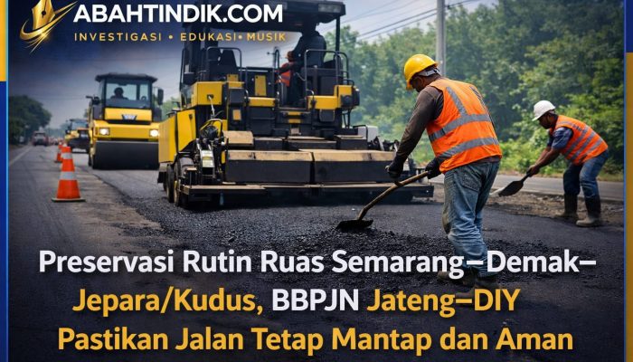 Preservasi Rutin Ruas Semarang–Demak–Jepara/Kudus, BBPJN Jateng–DIY Pastikan Jalan Tetap Mantap dan Aman