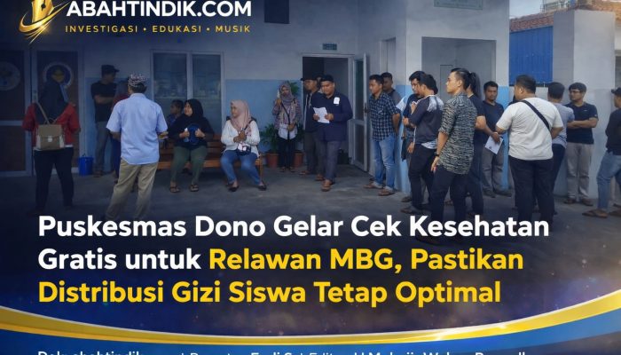Puskesmas Dono Gelar Cek Kesehatan Gratis untuk Relawan MBG, Pastikan Distribusi Gizi Siswa Tetap Optimal
