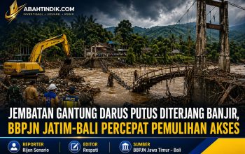 Jembatan Gantung Darus Jember Putus Diterjang Banjir, BBPJN Jatim-Bali Percepat Pemulihan Akses