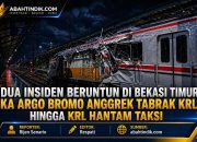 Dua Insiden Beruntun di Bekasi Timur, KA Argo Bromo Anggrek Tabrak KRL hingga KRL Hantam Taksi