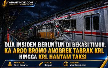 Dua Insiden Beruntun di Bekasi Timur, KA Argo Bromo Anggrek Tabrak KRL hingga KRL Hantam Taksi