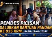 Pemdes Picisan Salurkan Bantuan Pangan untuk 835 KPM