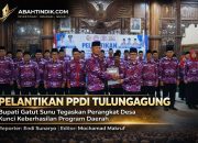 Pelantikan PPDI Tulungagung, Bupati Gatut Sunu Tegaskan Perangkat Desa Kunci Keberhasilan Program Daerah
