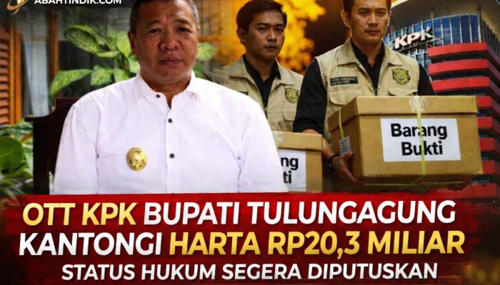 OTT KPK Bupati Tulungagung Kantongi Harta Rp20,3 Miliar, Status Hukum Segera Diputuskan