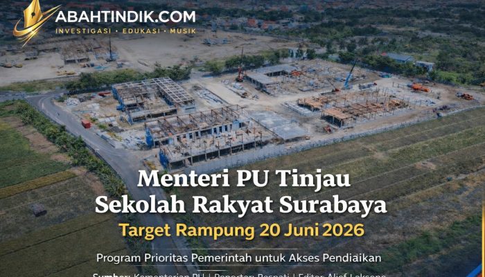 Menteri PU Tinjau Progres Sekolah Rakyat Tahap II di Surabaya, Target Rampung 20 Juni 2026