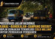Preservasi Jalan Nasional Kamal–Bangkalan–Sampang Dikebut, BBPJN Gunakan Teknologi Cold Milling untuk Perbaikan Permanen