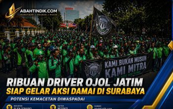 Rute Bundaran Waru–DPRD Jatim Dipadati Massa Ojol, Pengguna Jalan Diminta Antisipasi Kemacetan