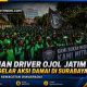 Rute Bundaran Waru–DPRD Jatim Dipadati Massa Ojol, Pengguna Jalan Diminta Antisipasi Kemacetan