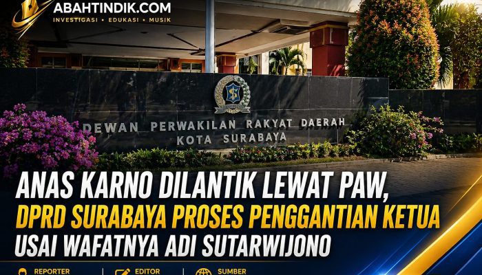 Anas Karno Dilantik Lewat PAW, DPRD Surabaya Proses Penggantian Ketua Usai Wafatnya Adi Sutarwijono