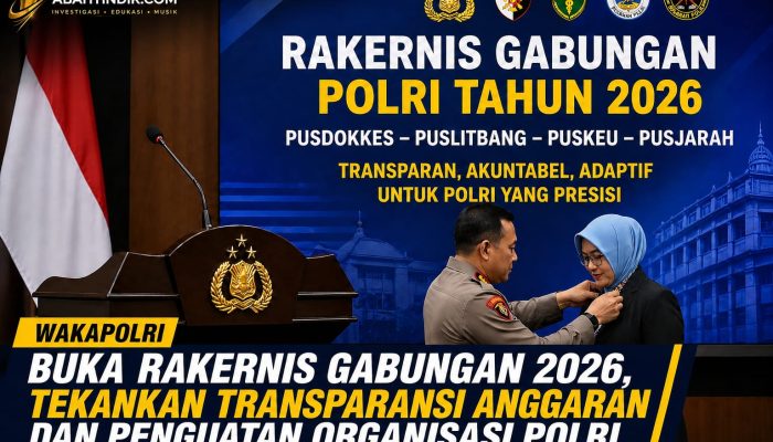 Wakapolri Buka Rakernis Gabungan 2026, Tekankan Transparansi Anggaran dan Penguatan Organisasi Polri