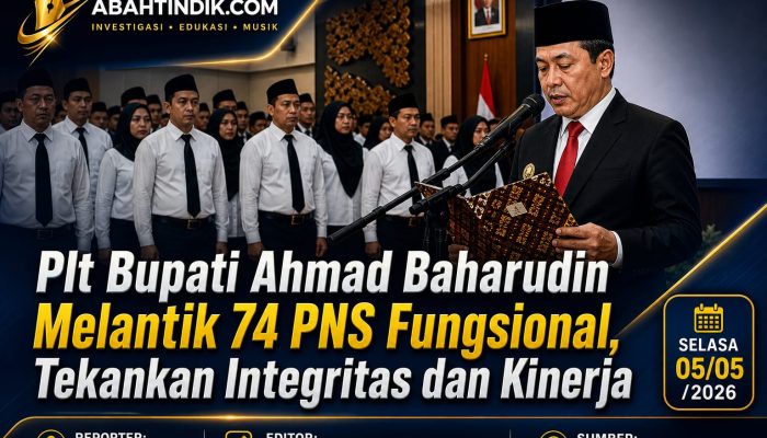 Plt Bupati Ahmad Baharudin Melantik 74 PNS Fungsional, Tekankan Integritas dan Kinerja