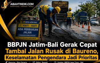 BBPJN Jatim-Bali Gerak Cepat Tambal Jalan Rusak di Baureno, Keselamatan Pengendara Jadi Prioritas