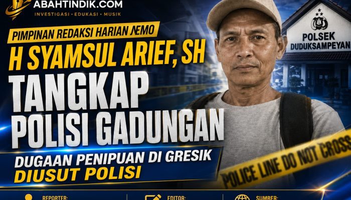 Pimpinan Redaksi Harian Memo H Syamsul Arief, SH Tangkap Polisi Gadungan, Dugaan Penipuan di Gresik Diusut Polisi
