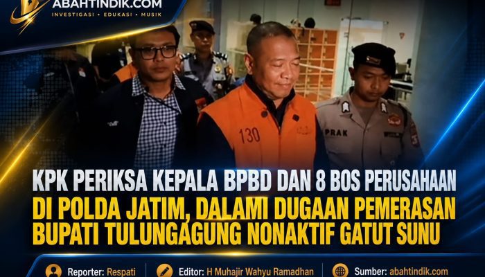 KPK Periksa Kepala BPBD dan 8 Bos Perusahaan di Polda Jatim, Dalami Dugaan Pemerasan Bupati Tulungagung Nonaktif Gatut Sunu