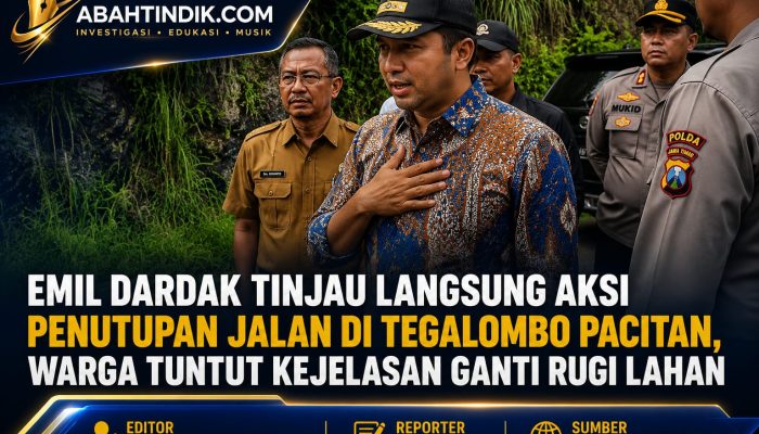 Emil Dardak Tinjau Langsung Aksi Penutupan Jalan di Tegalombo Pacitan, Warga Tuntut Kejelasan Ganti Rugi Lahan