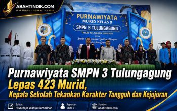 Purnawiyata SMPN 3 Tulungagung Lepas 423 Murid, Kepala Sekolah Tekankan Karakter Tangguh dan Kejujuran