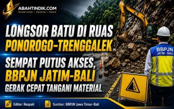 Longsor Batu di Ruas Ponorogo–Trenggalek Sempat Putus Akses, BBPJN Jatim-Bali Gerak Cepat Tangani Material