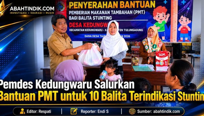 Pemdes Kedungwaru Salurkan Bantuan PMT untuk 10 Balita Terindikasi Stunting