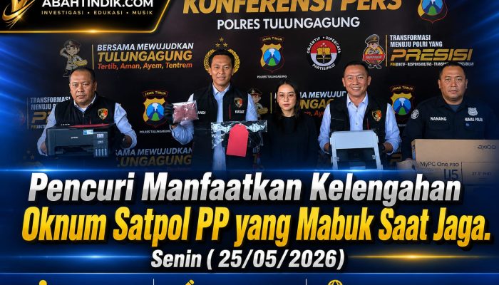 Pencuri Manfaatkan Kelengahan Oknum Satpol PP yang Mabuk Saat Jaga