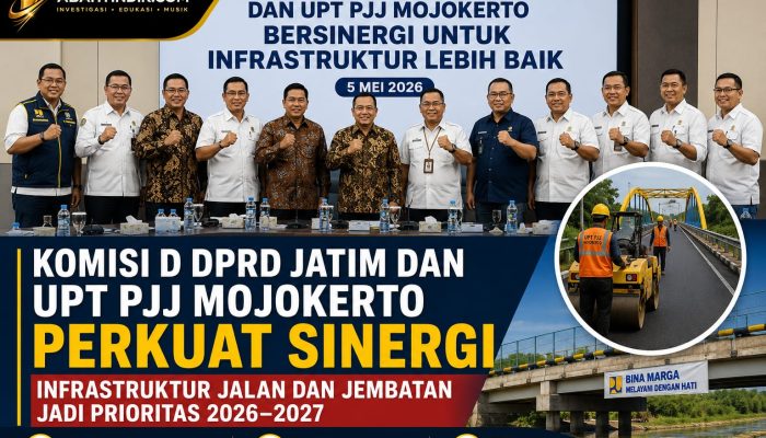 Komisi D DPRD Jatim dan UPT PJJ Mojokerto Perkuat Sinergi, Infrastruktur Jalan dan Jembatan Jadi Prioritas 2026–2027