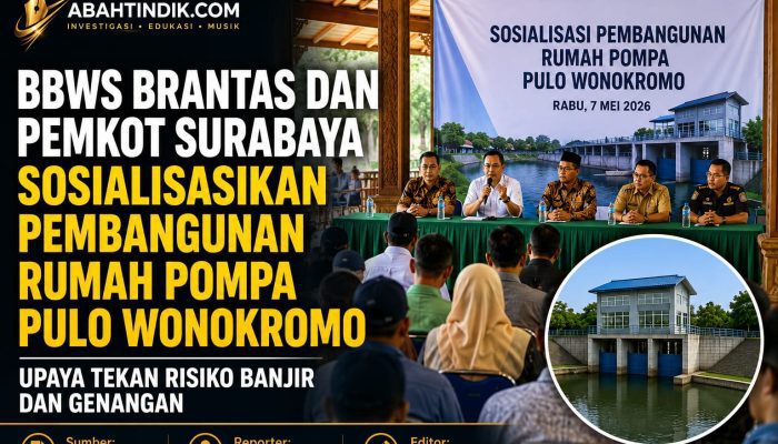 BBWS Brantas dan Pemkot Surabaya Sosialisasikan Pembangunan Rumah Pompa Pulo Wonokromo, Upaya Tekan Risiko Banjir dan Genangan