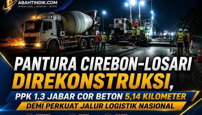 Pantura Cirebon–Losari Direkonstruksi, PPK 1.3 Jabar Cor Beton 5,14 Kilometer Demi Perkuat Jalur Logistik Nasional