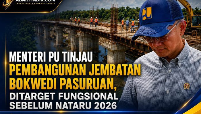Menteri PU Tinjau Pembangunan Jembatan Bokwedi Pasuruan, Ditarget Fungsional Sebelum Nataru 2026