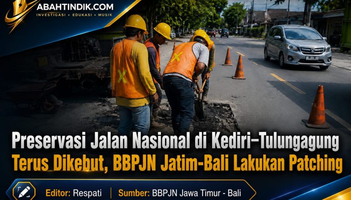 Preservasi Jalan Nasional di Kediri–Tulungagung Terus Dikebut, BBPJN Jatim-Bali Lakukan Patching di Sejumlah Titik