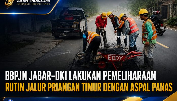 BBPJN Jabar–DKI Lakukan Pemeliharaan Rutin Jalur Priangan Timur dengan Aspal Panas