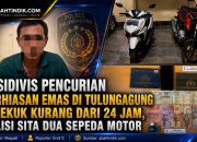 Residivis Pencurian Perhiasan Emas di Tulungagung Dibekuk Kurang dari 24 Jam, Polisi Sita Dua Sepeda Motor